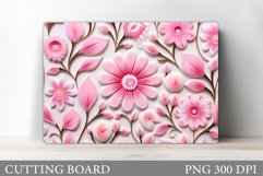 Flowers Cutting Board. Kitchen Cutting Board Template Product Image 1