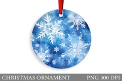 Snowflakes Ornament Sublimation. Christmas Ornament Design Product Image 1