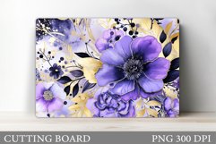 Flowers Cutting Board. Floral Cutting Board Sublimation Product Image 1