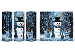 Snowman Tumbler Design. Winter Tumbler Sublimation Product Image 2
