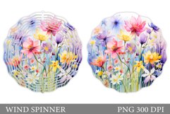 Flowers Wind Spinner Design. Wildflowers Wind Spinner Product Image 1