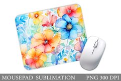 Flowers Mouse Pad Design. Flowers Mouse Pad Sublimation Product Image 1