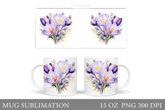 Crocus Flowers Mug. Flowers Spring Mug Wrap Design Product Image 1