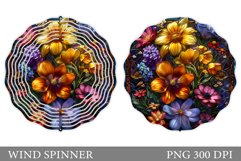 Flowers Wind Spinner Design. Flowers Wind Spinner Template Product Image 1