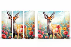 Deer Tumbler Wrap Design. Deer Tumbler Sublimation Product Image 2