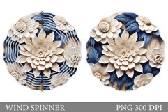3D Flowers Wind Spinner. Summer Wind Spinner Design Product Image 1
