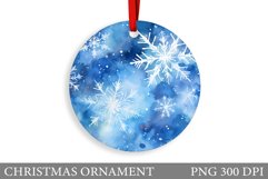 Snowflakes Ornament Design. Christmas Ornament Sublimation Product Image 1