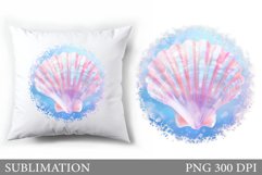Seashell Pillow Sublimation. Seashell Sublimation Product Image 1