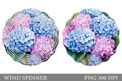 Flowers Wind Spinner Sublimation. Summer Wind Spinner Design Product Image 1