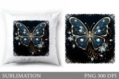 Bitterfly Sublimation. Butterfly Pillow Design Product Image 1