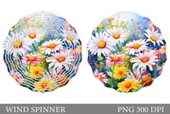 Flowers Wind Spinner Design. Daisy Flowers Wind Spinner Product Image 1