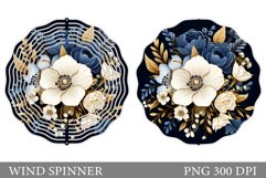 3D Flowers Wind Spinner Design. Flowers Wind Spinner Product Image 1