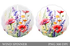 Summer Flowers Wind Spinner. Wildflowers Wind Spinner Product Image 1