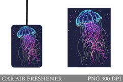 Jellyfish Car Air Freshener. Jellyfish Sublimation Product Image 1