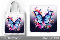 Butterfly Tote Bag Sublimation. Butterfly Sublimation Product Image 1