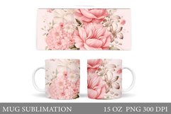 Flowers Mug Wrap Sublimation. Flowers Mug Wrap Design Product Image 1