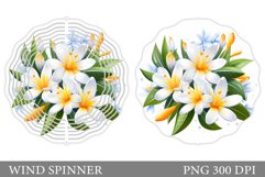 Flowers Wind Spinner Sublimation. Summer Wind Spinner Design Product Image 1
