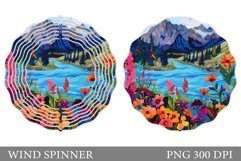 Wildflowers Wind Spinner. Floral Wind Spinner Template Product Image 1