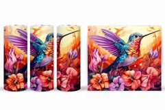 Hummingbird Tumbler. Hummingbird Flowers Tumbler Design Product Image 2