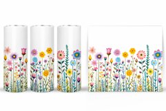 Flowers Tumbler Design. Wildflowers Tumbler Sublimation Product Image 2