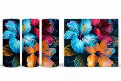 Flowers Tumbler Wrap Design. Sublimation Tumbler Flowers Product Image 2
