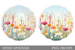 Wildflowers Wind Spinner. Flowers Wind Spinner Design Product Image 1