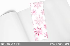 3D Snowflakes Bookmark. Snowflakes Bookmark Sublimation Product Image 1