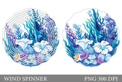 Flowers Wind Spinner Sublimation. Summer Wind Spinner Design Product Image 1