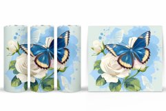 Butterfly Tumbler Design. Flowers Tumbler Sublimation Product Image 2