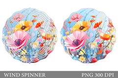 Flowers Wind Spinner Design. Wildflowers Wind Spinner Product Image 1