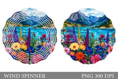 Flowers Wind Spinner Design. Wildflowers Wind Spinner Product Image 1