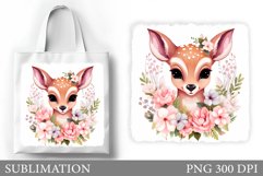 Deer Tote Bag Sublimation. Deer Summer Sublimation Product Image 1