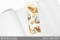 Seashell Bookmark Sublimation. Sea Bookmark Design Product Image 1