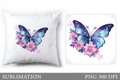 Butterfly Pillow Sublimation. Bitterfly Sublimation Product Image 1
