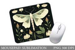 Butterfly Mouse Pad Design. Flowers Mouse Pad Template Product Image 1