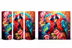 3D Parrot Tumbler Design. Parrot Tumbler Sublimation Product Image 2