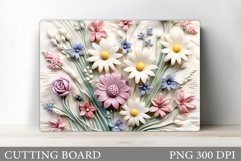 Flowers Cutting Board. 3D Flowers Cutting Board Design Product Image 1