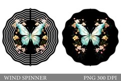 3D Flowers Wind Spinner. 3D Butterfly Wind Spinner Design Product Image 1