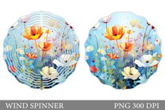 Wildflowers Wind Spinner Design. Floral Wind Spinner Product Image 1