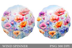 Flowers Wind Spinner Design. Wildflowers Wind Spinner Product Image 1