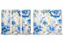 Floral Tumbler Wrap. Flowers Tumbler Sublimation Product Image 2