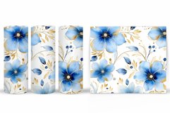 Flowers Tumbler Wrap Design. Sublimation Tumbler Flowers Product Image 2