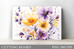 Flowers Cutting Board. Floral Cutting Board Design Product Image 1