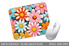 Flowers Mouse Pad Design. Daisy Flowers Mouse Pad Product Image 1