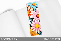 Flowers Bookmark Design. 3D Flowers Bookmark Sublimation Product Image 1