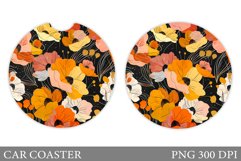 Flowers Car Coaster Design. Flowers Car Coaster Sublimation Product Image 1