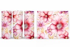 Floral Tumbler Design. Flowers Tumbler Sublimation Product Image 2