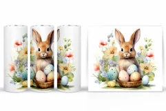 Cute Bunny Tumbler. Bunny Easter Tumbler Design Product Image 2