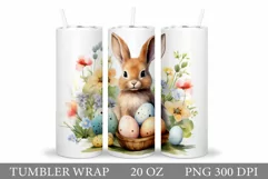 Cute Bunny Tumbler. Bunny Easter Tumbler Design Product Image 1
