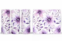 Floral Tumbler Wrap. Flowers Tumbler Sublimation Product Image 2